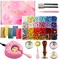 Electric Wax Seal Stamp Kit with Pink Gift Box, Wax Seal Warmer, 624 Pcs Wax Seal Beads, Wax Seal Stamp, Wax Spoon, Wax Seal Pens, Envelopes, Tweezers, Gift for Kids Girls Crafter DIY